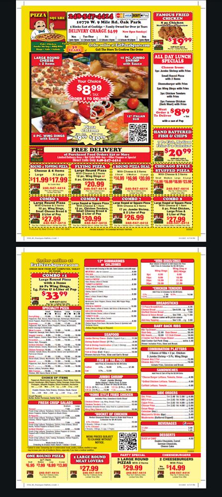 Pizza Square Flying Pizza Coupon